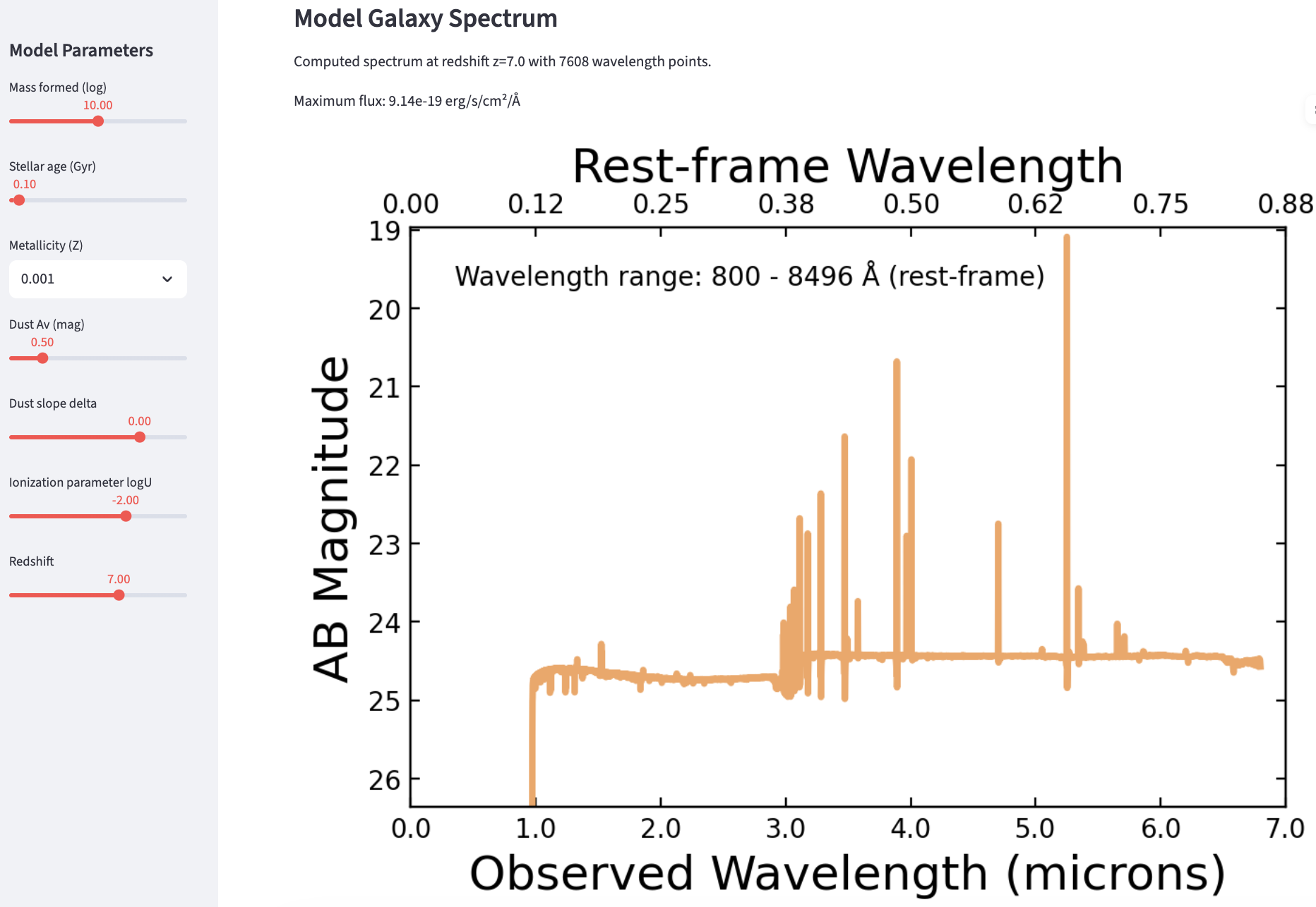 Galaxy Spectrum Demo Screenshot